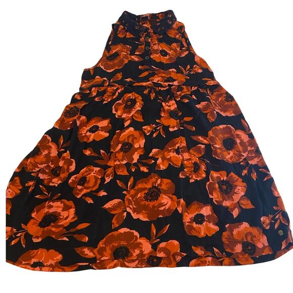 Volcom Dress Women Black/Orange Size M 12 - Picture 1 of 7
